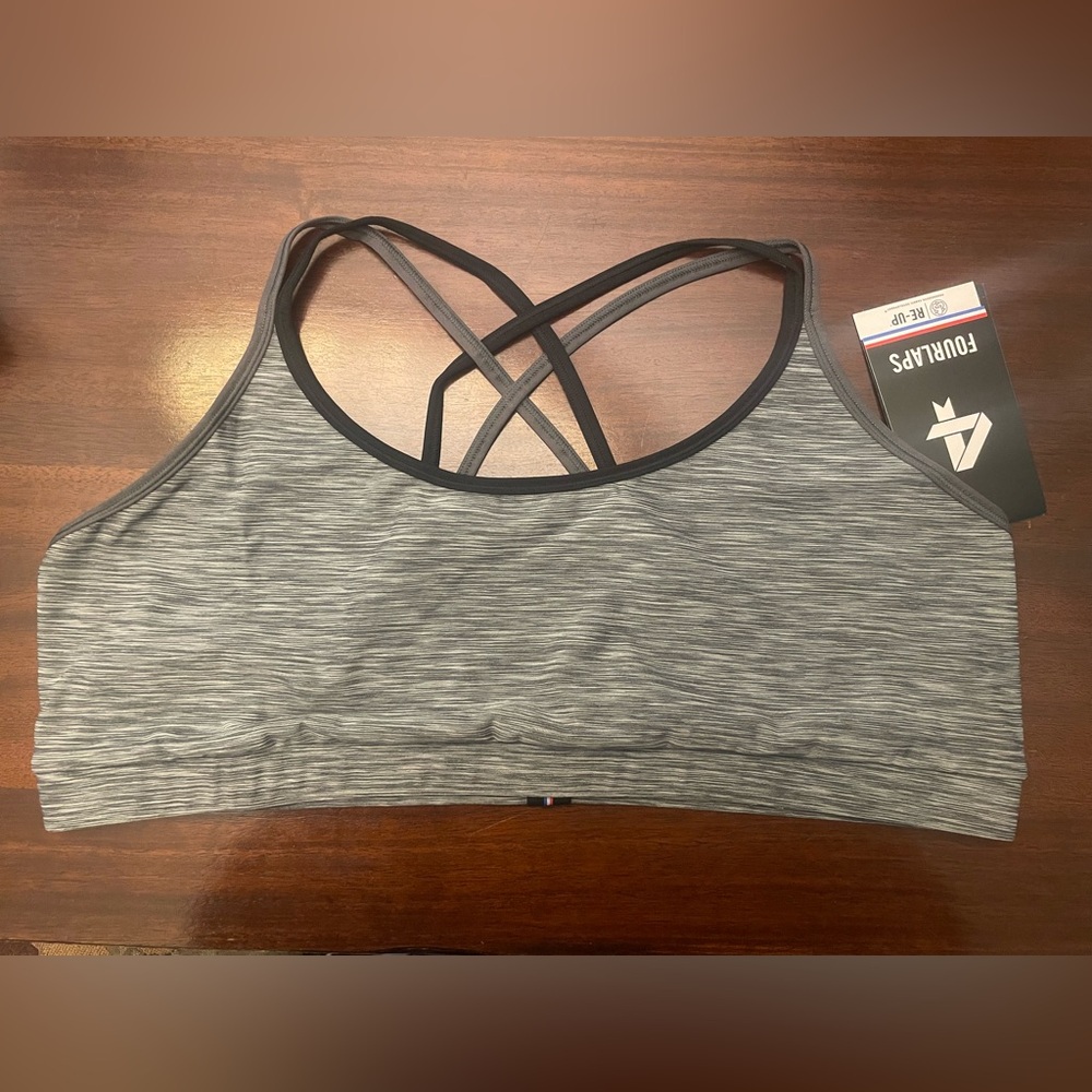 Fourlaps Vitality Sports Bra Charcoal Space Dye